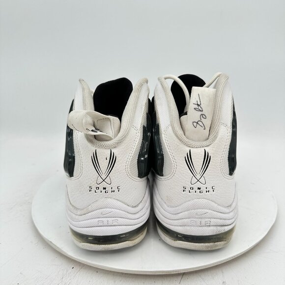 Nike Air Sonic Flight High Men Size 10.5 641333 100 Black White Gary Payton Shoe - Picture 5 of 11